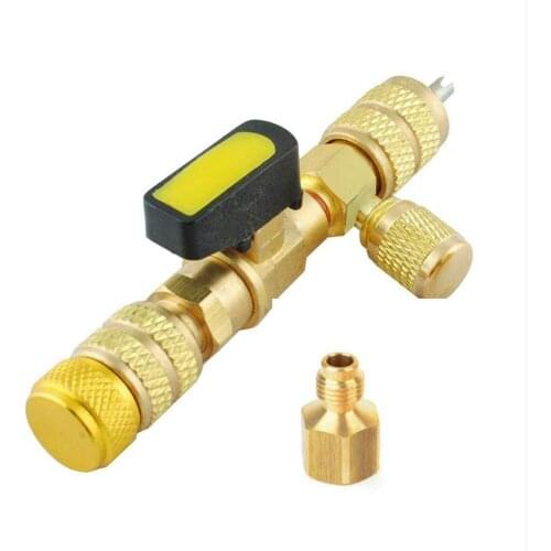 AUTO -R410A R22 Dual Size SAE Port HVAC Valve Core Removal Installer Tool(No Gas Loss)