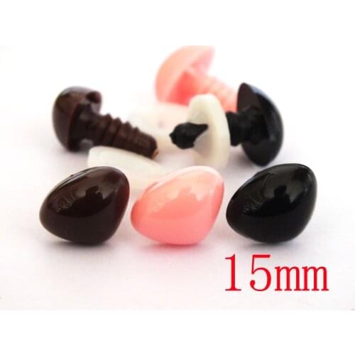 Free Shipping!! 15mm Mixed colors high quality safety animal nose 30pcs, Brown, pink, black