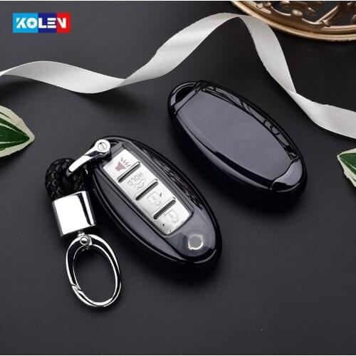 Plating Soft TPU+PC Car Remote Key Case Cover Holder For Nissan Tidda Livida X-Trail T31 T32 Qashqai March Juke Pathfinder Note