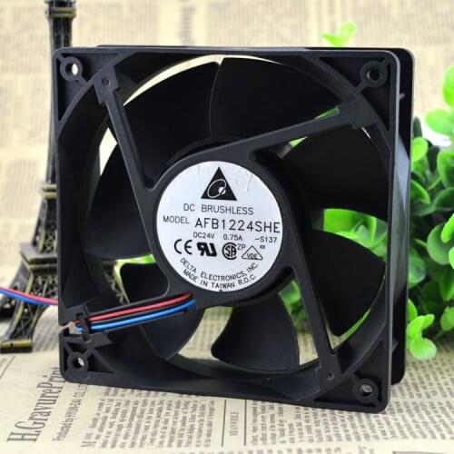 Delta AFB1224SHE 12CM 120x120x38MM 12038 DC 24V 0.75A ball bearing axial server inverter cpu cooler fan