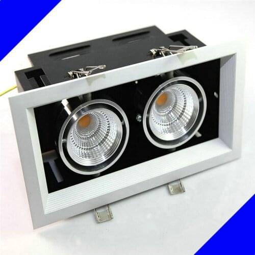 Double 2*10W LED downlight Dimmable LED Ceiling LED dared light AC85V-265V spotlights warm/cool white plafond recessed lamps