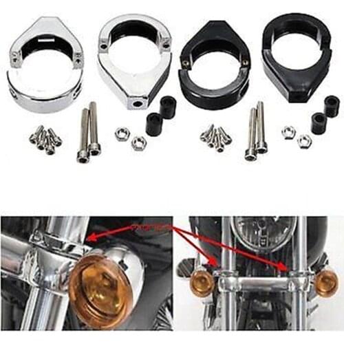 Chrome 41mm Motorcycle Turn Signal Light Clamp Mount Light Holder Lamp Brackets for Motorcycle Scooter