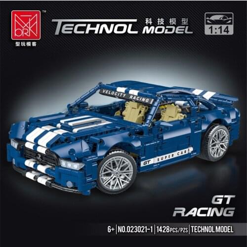 MEOA Creative Car Construction Toys 1428pcs Blue Super GT Racing Car Building Blocks MOC Bricks Sport Car Model Building Kits