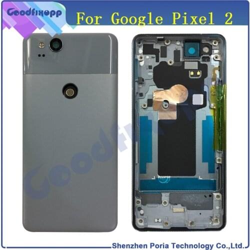 For Google Pixel 2 Battery Cover Metal Back Rear Cover Door For Google Housing Case Replacement Parts For Google Pixel 2 Cover