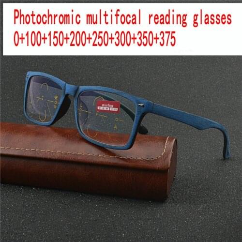 Square Progressive Multifocal glasses Transition Sunglasses Men Photochromic Fashion Presbyopia diopters Reading Glasses FML