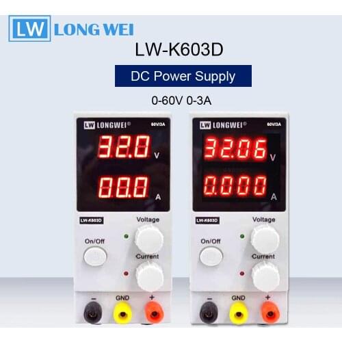 LW-K603D 60V3A Adjustable Digital DC Power Supply Laboratory Switching Power Supply 110V-220V For laptop Phone Repair Rework