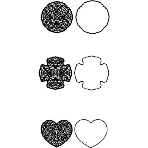 2019 New Metal Steel Cutting Dies Circle Four-leaf Heart Shape Frame For DIY Scrapbooking Paper/photo/Album Cards Embossing Dies