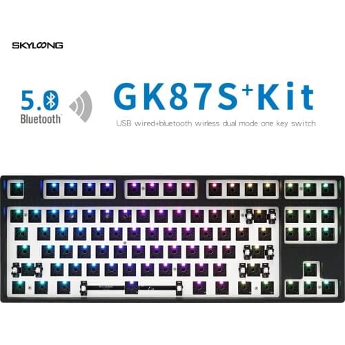 Keypro Skyloong GK87S+ KIT PCB RGB TKL 87KEYS HOT SWAP mechanical keyboard Bottom lights patent modularity patent NO