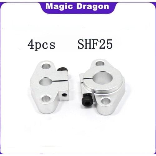 NEW 4pcs SHF25 horizontal linear shaft support 25mm Linear Rail Shaft Support XYZ Table CNC SHF Series Rail Shaft