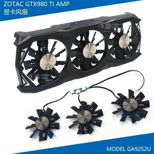 New Original GA92S2U DC12V 0.46A for ZOTAC GTX980Ti AMP EXTREME Graphics card Cooling fan