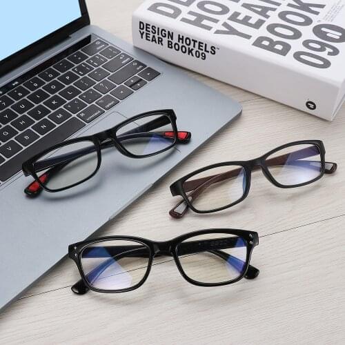 Blue Light Blocking Square Frames Reading Glasses Clear Lens Computer Eyeglasses Fashion Unisex Classic UV400 Flat Mirror