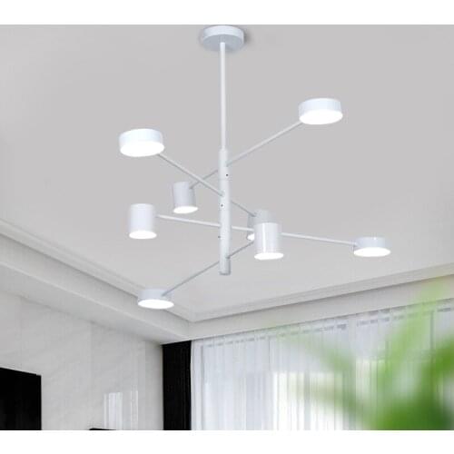 Nordic Modern Chandeliers for Living Room Led Ceiling Chandeliers Bedroom Lamp Pendant Light Home Decor Fixture Color Adjustable