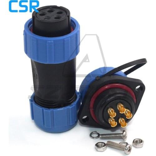 SP21 5 Pin Waterproof IP68 cable Automotive Connectors outdoor auto industrial plug socket