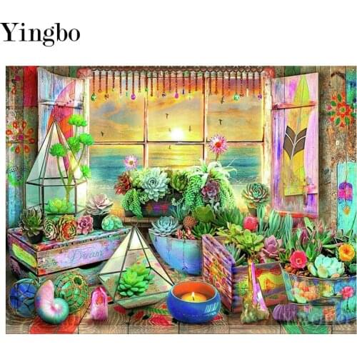 Succulent plants full square/round drill 5d diy diamond painting 5d icon mosaic diamond embroidery kit hobbies and crafts