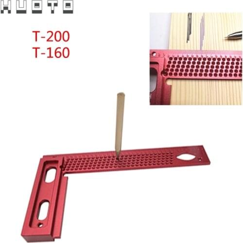 T-200 Precision Woodworking scribe Aluminum Hole Scribing Gauge Woodworking Carpenter Scriber Marking Device