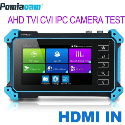 Wanglu IPC-5000Plus Video Surveillance Tester monitor 5 inch five-in-one CCTV Test tool H2.65 coaxial HD test