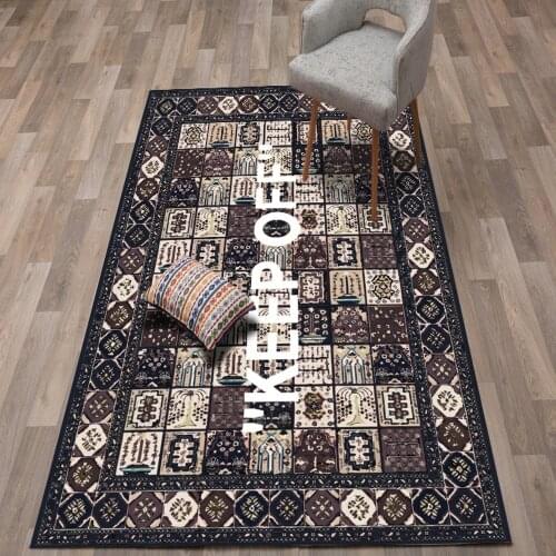 Keep Off Vintage 4 Patterned Rug, Non-Slip Kitchen Rug,Corridor Carpet,Area Rug, modern Carpet, Design Rug,Themed Carpet