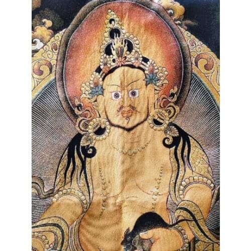 TIBETAN Buddha Thangka portrait woven towel treasure King Thangka embroidery