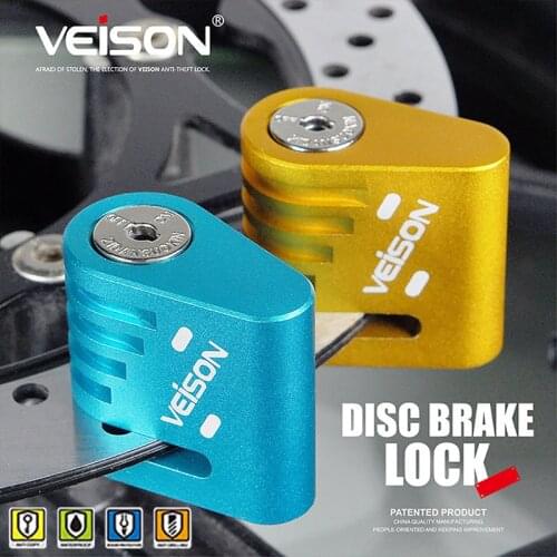 VEISON Motorcycle Bike Bicycle Disc Brake Lock Padlock for PIAGGIO Vespa Peugeot BMW Honda Yamaha Suzuki Kawasaki Benelli KTM