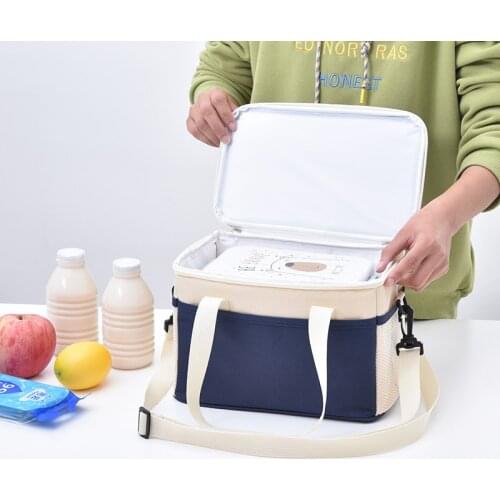 1 Pc Portable Large Lunch Bag Waterproof Food Picnic Lunch Box Thermal Bag Insulated Women Cooler Bags Fresh Bento Food Pouch