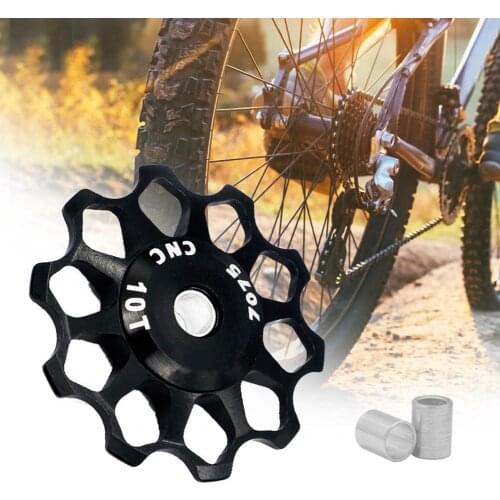 10T rear derailleur guide wheel Two-color cermet bearing anti-deformation 10T guide chain tension wheel speed 4/5/6mm screw