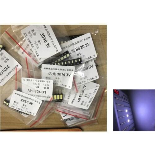 170PCS 200 260 1000-3000PCS SMD Cold white TV Backlight Beads 2835/3030/3535/3014/5630/6030/7020/7030/7032 1W/0.5W LED 3V/6V LG