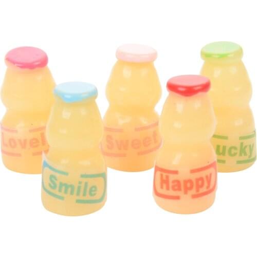 20pcs Mixed Drink Bottle Resin Decoration Crafts Flatback Cabochon Embellishments For Scrapbooking Beads Diy Accessories