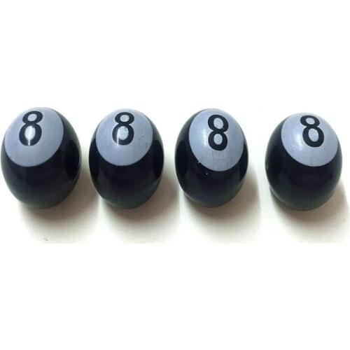 40 X Black No.8 Ball Universal Car Tire Valve Balls Caps Auto Cap For Bmw Mitsubishi Motorcycle Bikes Wheels Rims