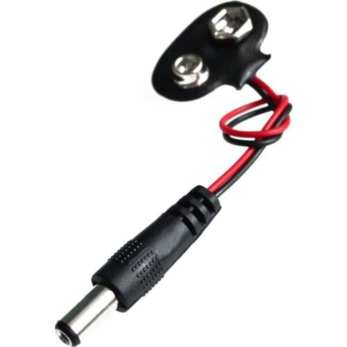 5pcs 5.5x2.1mm D. C. Power Plug MáQuina Fivela 9 V Conector Do Cabo Da Bateria