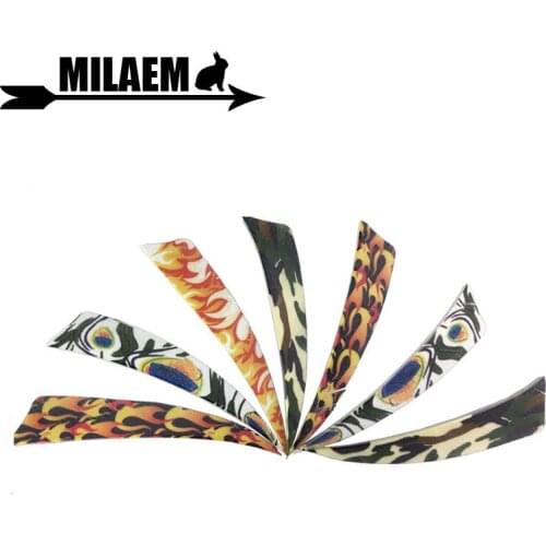 50pcs 4inch Archery Turkey Feather Right Wing Shield Turkey Feathers Arrow Feather Hand Craft Hunting Arrow Accessory