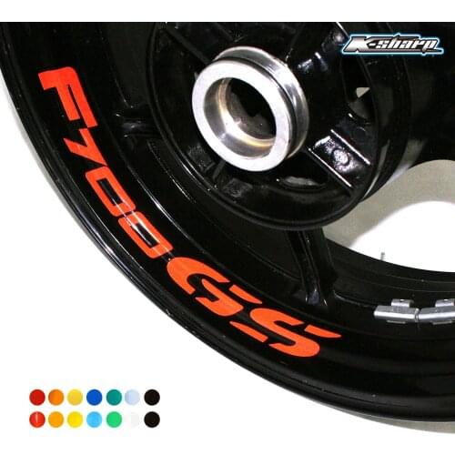 8 X custom inner rim decoration decal wheel reflective Sticker stripes Fit BMW F700GS