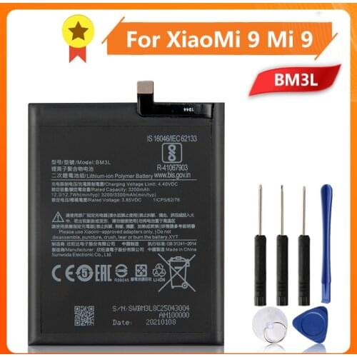 Xiao Mi Xiaomi Mi BM3L Phone Battery For Xiao mi BM3L 3200mAh Original Replacement Battery + Tool