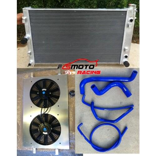 Aluminum Radiator + fan shroud+ hose For HOLDEN Commodore VZ LS1 LS2 SS V8 04-06