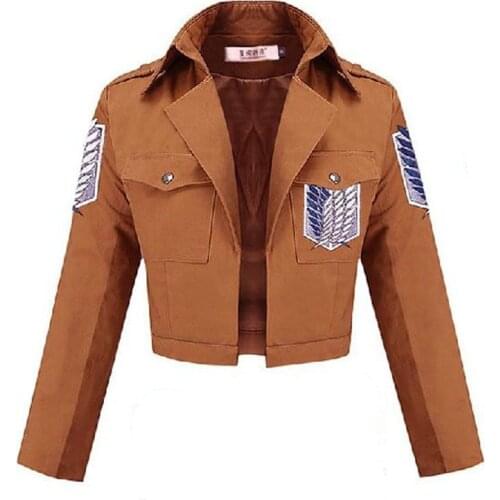 Anime Attack on Titan Jacket Shingeki no Kyojin Cosplay Jacket Eren 100% Cotton Scouting Legion COS Costume Coat S-XXXL
