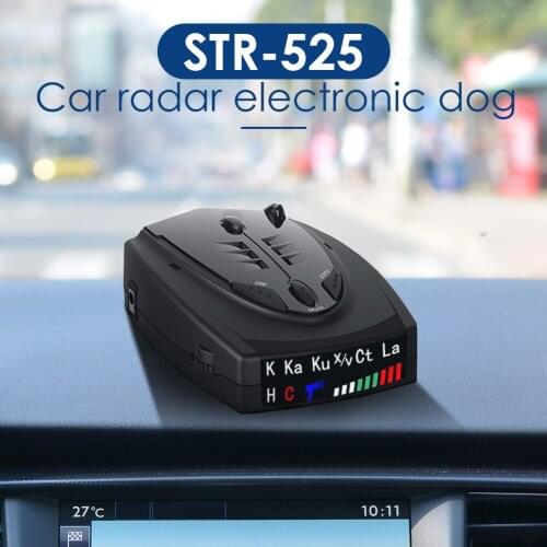 STR-525 Car radar Detector English Russian Thai Voice Speed Alert Warning X K Anti radar Vehicle Car Detector