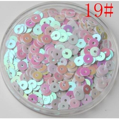 Freeshipping 4mm 5000pcs/lot White AB 19# Laser Round Spangle Sequins Flat Sew Paillettes For DIY Crafts Garment Accessories