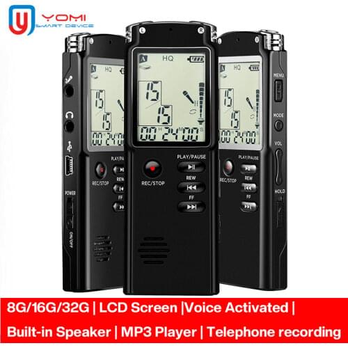 Digital Voice Recorder T60 8G 16G 32G Dictaphone Professional Voice Recorder Mini Portable Recording Pen MP3 WAV Player