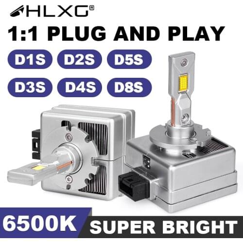 HLXG CanBus No Error D1S D3S LED Lamp D1R D2S D3R D4S D4R D2R D5S D8S Car LED Headlight LED Auto Bulb 90W Conversion Kit White