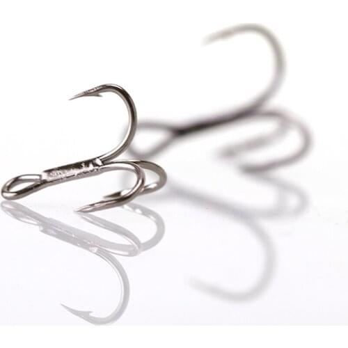 WALK FISH Fishing Hook 10PCS Overturned Hook Three Hook Fishing Hook High Steel Carbon Sea Fishing Hooks Fishing Accessories