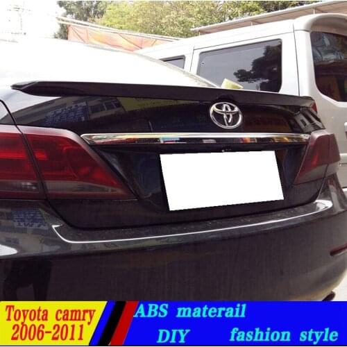 Use for toyota camry lip spoiler 2006-2011 camry lip spoiler with light High Quality ABS Material Car Rear Wing Primer Color