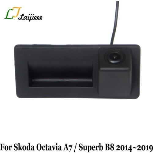 For Skoda Octavia A7 5E MK3 2014 2015 2016 2017 2018 2019 Superb B8 3V Handle Reverse CAM / Car Rearview Backup Parking Camera