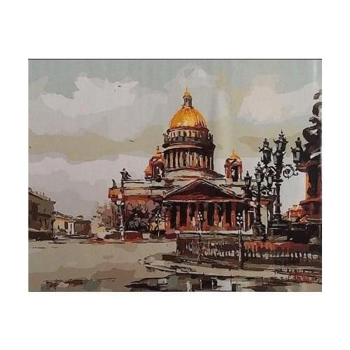St. Isaacs Square Pictures By Numbers On Canvas DIY Elegant Digital Oil Painting Coloring By Numbers Home Decor Art Gift