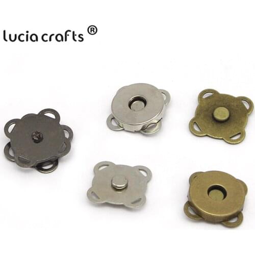Lucia crafts 5 pairs/lot 10/14/18mm Magnet buckle Metal Snap Fasteners Buttons DIY Sewing Garment Accessories Materials G1209