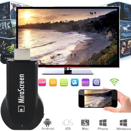 MiraScreen TV Stick Android Smart TV Dongle EasyCast Wireless Receiver DLNA Airplay Miracast Airmirroring Chromecast Mini Stick