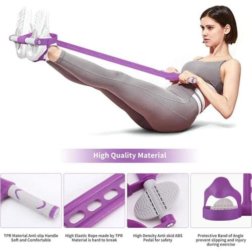 Multifunctional sit-ups puller pedal pull rope fitness equipment home sports foot pedal chest expander Pilates at home