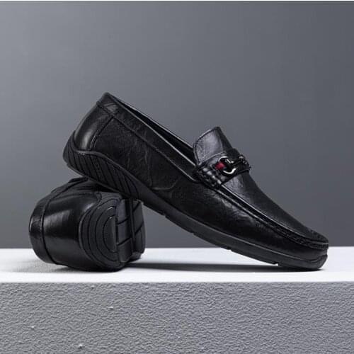 Fashion new products mens shoes 2021 driving casual shoes leather mens handmade flat shoes European casual business shoes