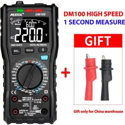 MESTEK Multifunctional Digital Multimeter 10000 Counts RMS NCV Live Line Tester Voltage Current Resistance Capacitance Tester