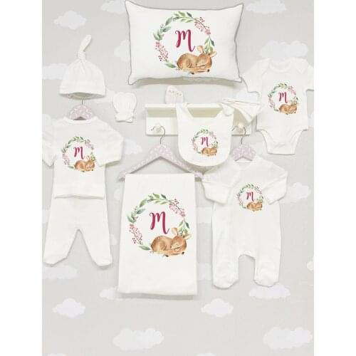 Organic 11 Track Interlock Hospital Output-Letter Series-M Letter Baby Set Lux 100 Cotton High Quality