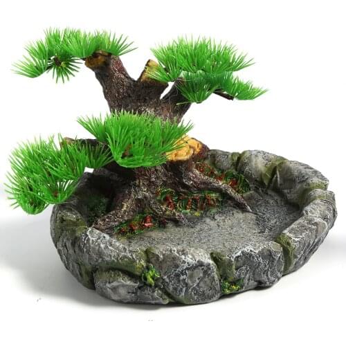 Food Bowl Reptile Food Bowl Resin Water Dish Feeding Bowls For Tortoise Lizard Dropshipping