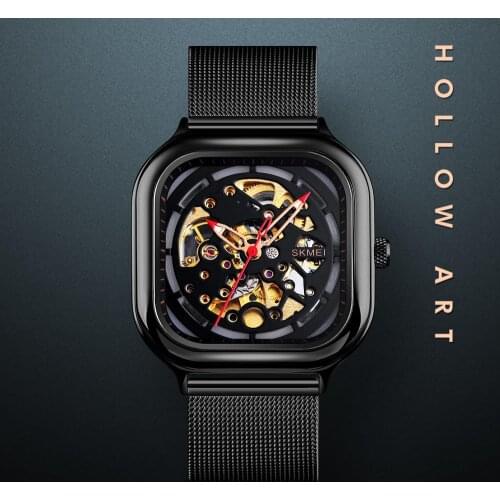 SKMEI 9184 Luxury Men Women Skeleton Automatic Mechanical Watch Male Couple Vintage Clock Relogio Masculino For Drop Shipping